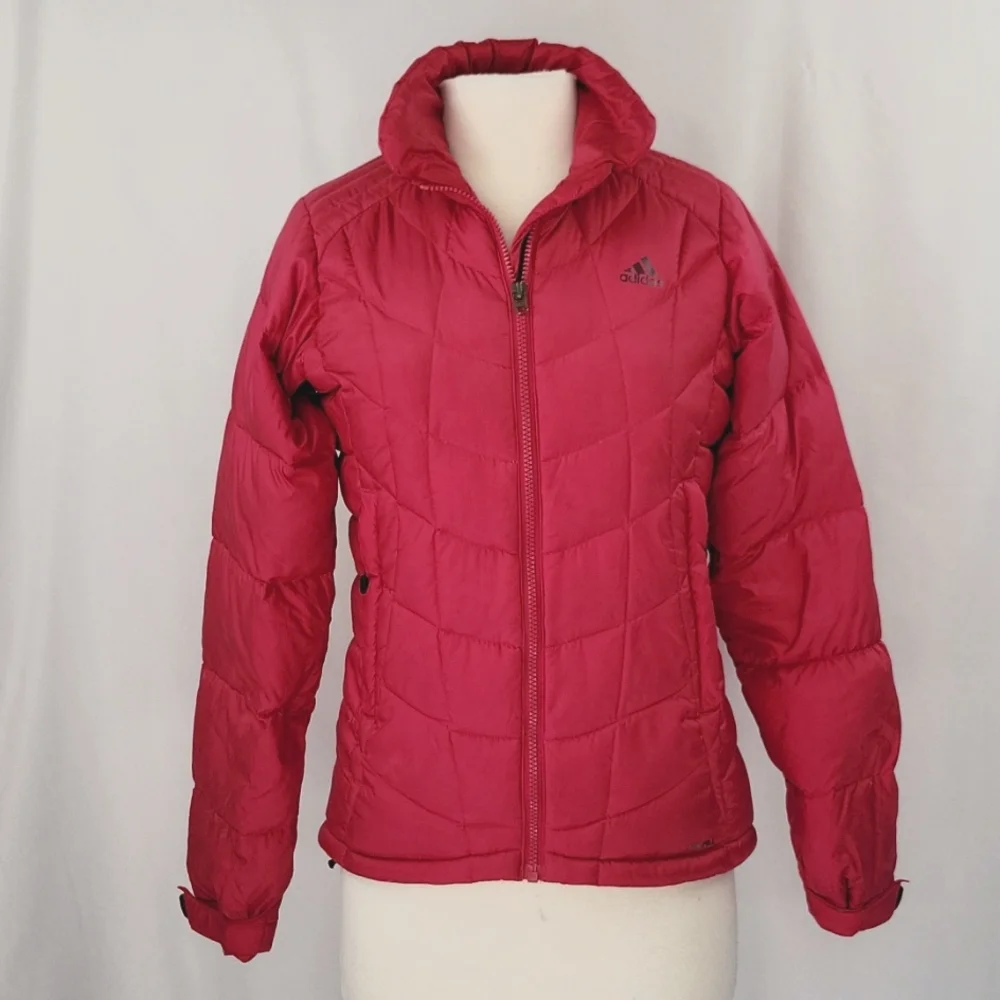 Adidas 600 Fill Down Filled Packable Coat Hot Pink Size XS